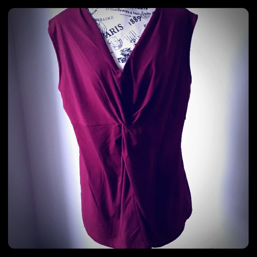 Burgundy blouse
